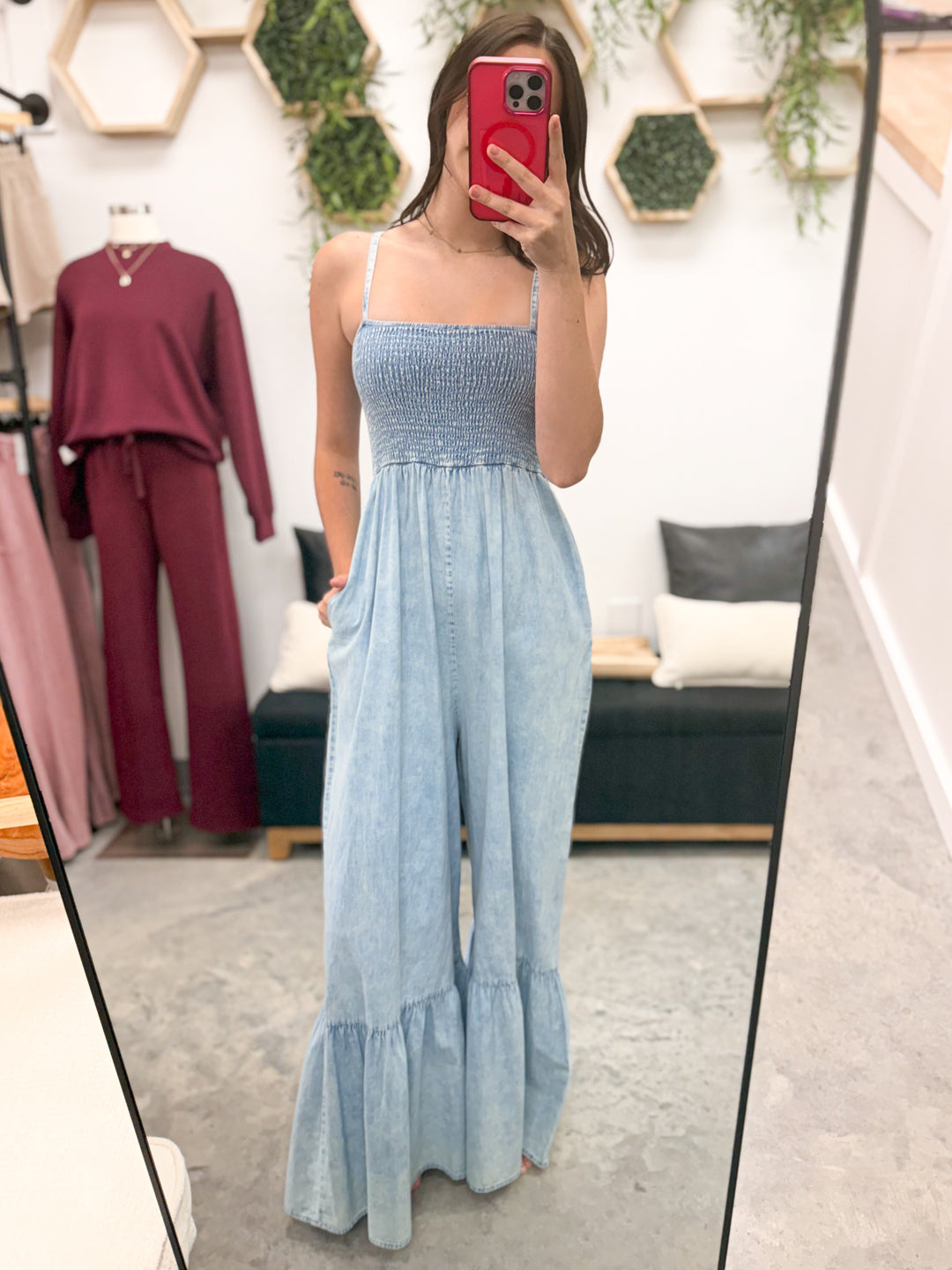 Don't Change Jumpsuit (Light Denim)