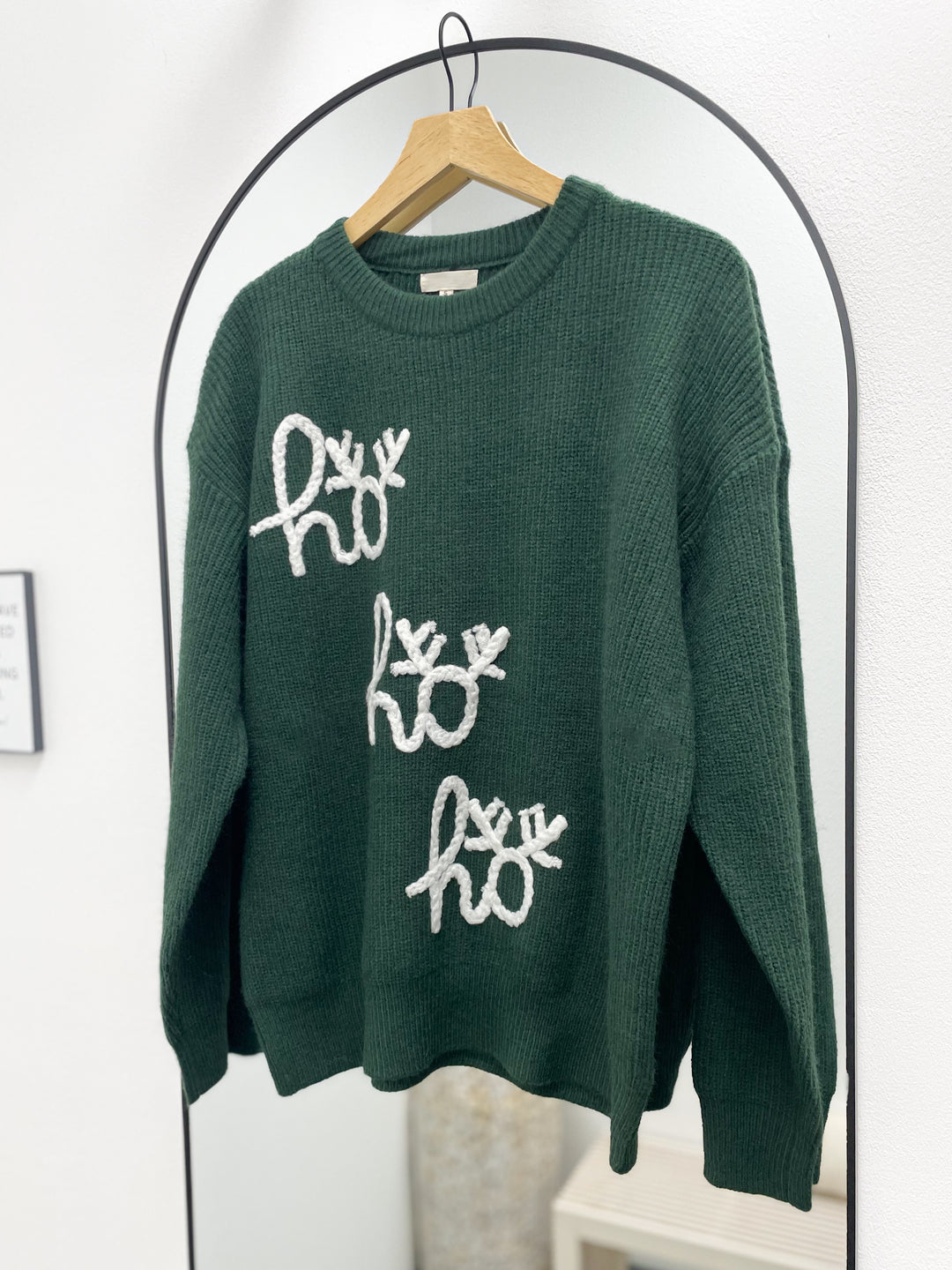Ho Ho Ho Sweater (Hunter Green)