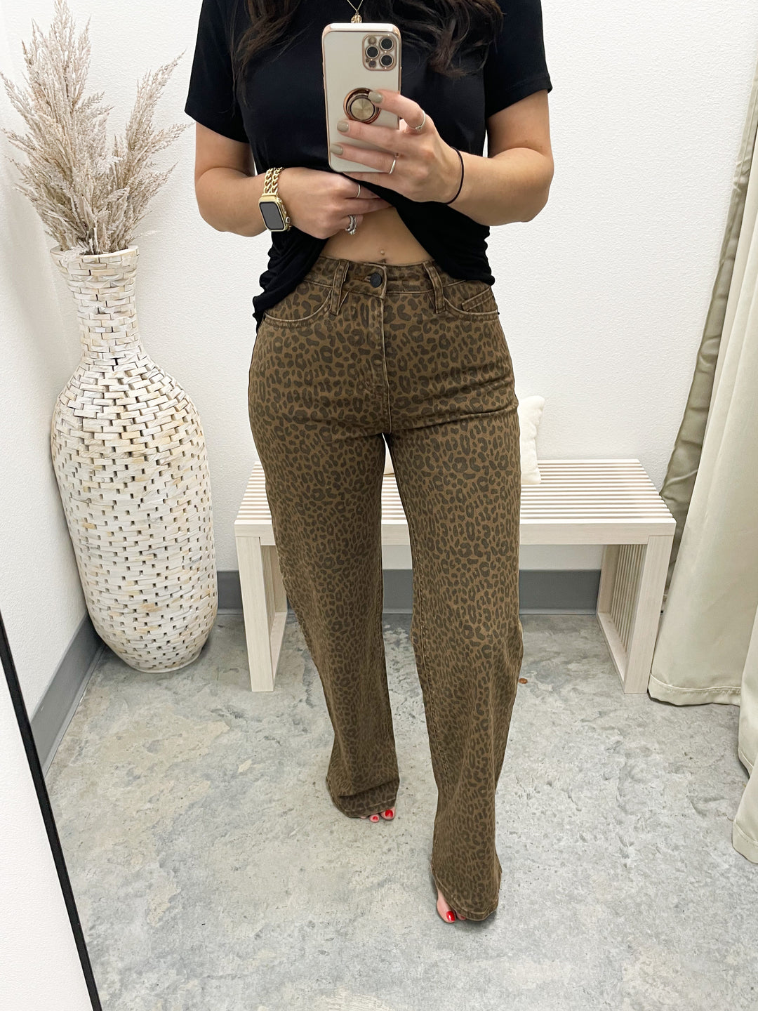 Wylder Wide Leg Jeans (Leopard)