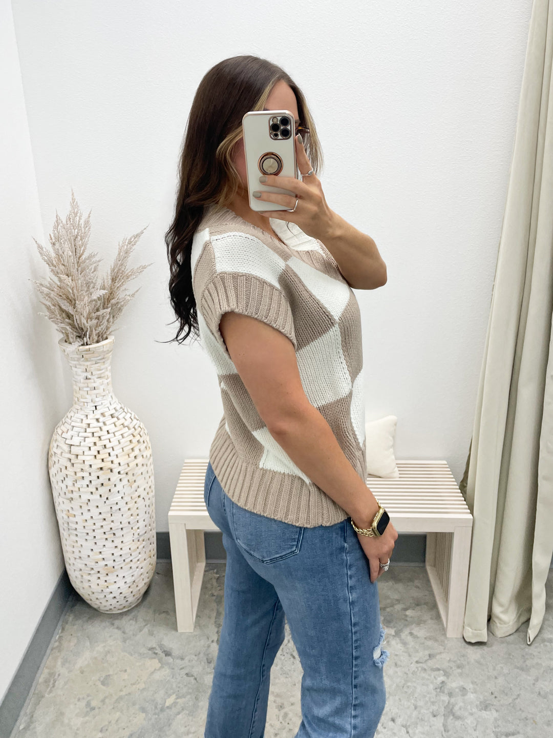 Check Ya Later Sweater Top (Taupe)