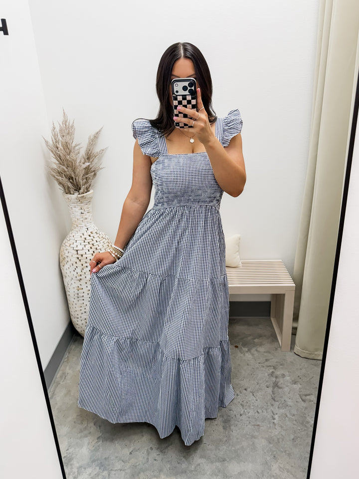How I Wish Dress (Navy/White)