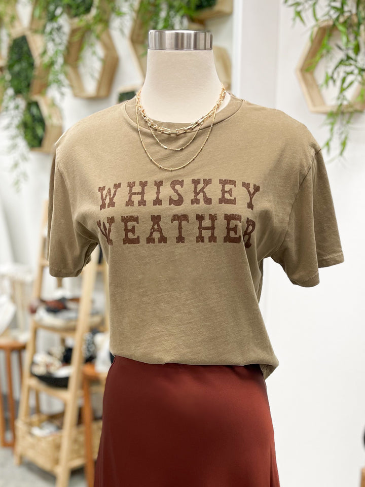 Whiskey Weather Graphic Tee (Taupe)